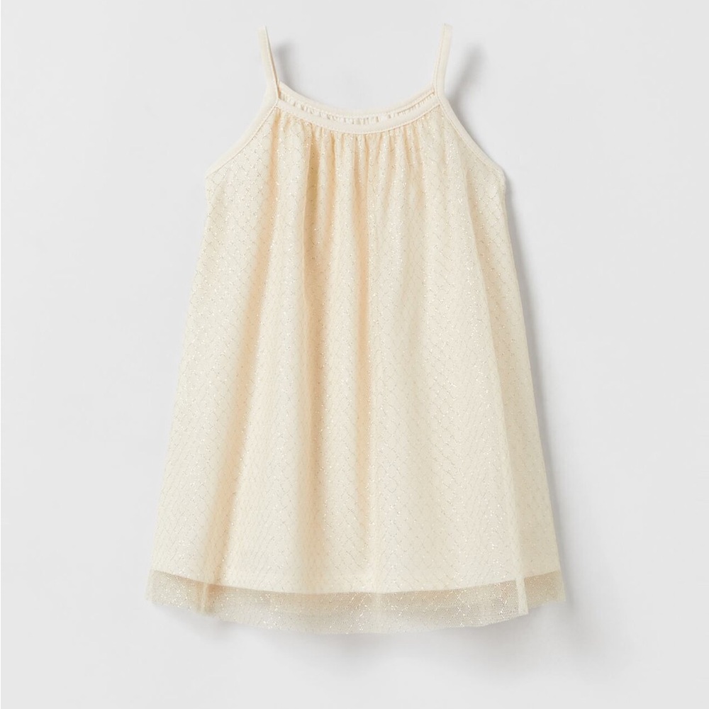 LIKE NEW Zara Girls Sparkly Tulle Dress Size 3-4